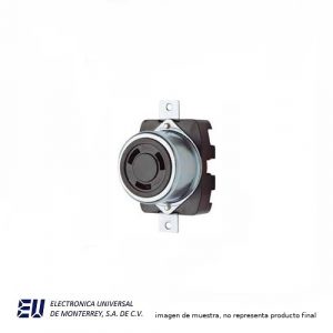 RECEPTÁCULO MEDIA VUELTA 50A 250VCD / 600VCA, 3 POLOS 4 HILOS - WD7380T