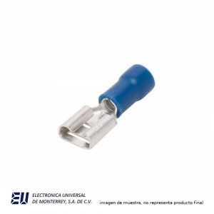 TERMINAL DE LATON FASTON HEMBRA/FORRO AZUL - ITFAB-1/4L