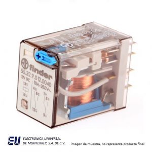 RELEVADOR FINDER 12VCD 8 PINES 2P2T 10A - 55.32.9.012.0040