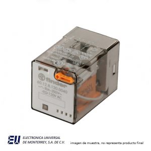 RELEVADOR INDUSTRIAL FINDER, OCTAL, 120VCA, 10A, 2P2T - 60.12.8.120.0040