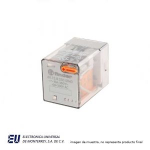 RELEVADOR INDUSTRIAL FINDER, OCTAL, 230VCA, 10A, 2P2T - 60.12.8.230.0040