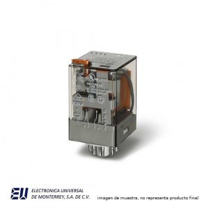 RELEVADOR INDUSTRIAL FINDER, OCTAL, 24 VCA, 10A, 2P2T + LED - 60.12.8.024.0054