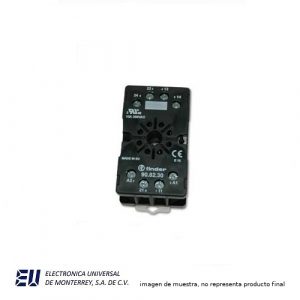 FINDER BASE PARA RELEVADOR OCTAL 8 PIN SERIE 6012 COLOR NEGRO - 90.82.30