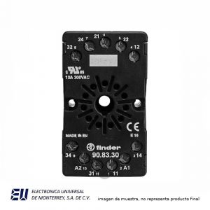 FINDER BASE PARA RELEVADOR UNDECAL 11 PIN SERIE 6013 COLOR NEGRO - 90.83.30