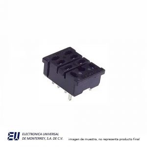 BASE P/RELEVADOR DE 8 PIN OCTAL FIJACION C/TORNILLOS - JPT08-PC