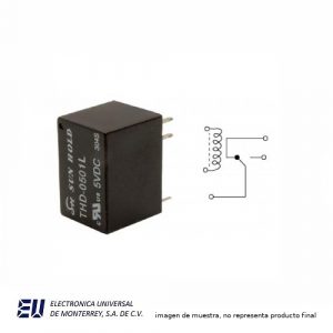 RELEVADOR MINIATURA 1P2T 5 VOLTS, 5 PATAS - THD-0501L