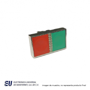 BOTON PULSADOR  ROJO/VERDE BANDERA  22MM METALICO - LAY50-22SKB-RV
