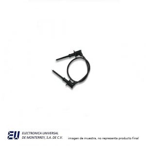 CONECTOR MINIGRABBER C/CABLE 24" ROJO RETRACTIL 1" NEGRO - POMONA 6246-24-2