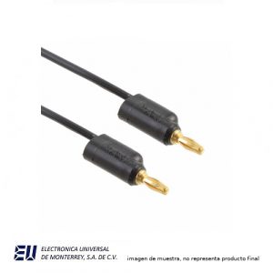 CONECTOR MINIBANANA MACHO A MINIBANANA MACHO NEGRO, 4" - POMONA 1081-4-0