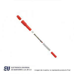 CONECTOR BANANA RETRACTIL MACHO ROJO ILABLE - POMONA 122506A