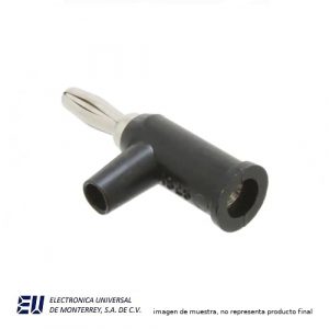 CONECTOR BANANA APILABLE NEGRO C/CUBIERT DE SEGURIDAD - POMONA 1825-0