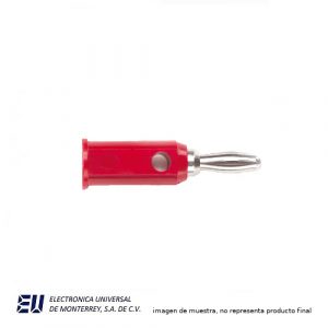 ADAPTADOR BANANA MACHO A BANANA HEMBRA ROJO - POMONA 2477-2