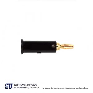 CONECTOR BANANA MINIATURA MACHO NEGRO - POMONA 2944-0