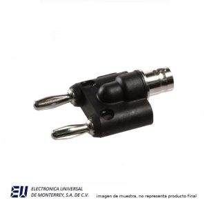 ADAPTADOR BNC HEMBRA A 2 BANANA MACHO 5 AMPS. - POMONA 3269