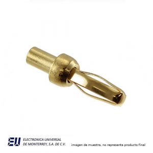CONECTOR MINIBANANA MACHO P/CIRC.IMPRESO 5 AMPS. - POMONA 3272