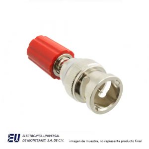 ADAPTADOR BNC MACHO A BINDING POST ROJO - POMONA 3430-2