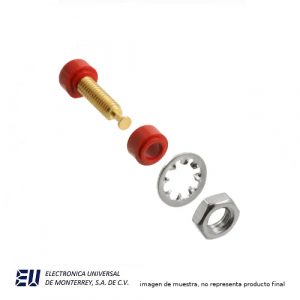 CONECTOR PIN TIP HEMBRA ROJO P/ CHASIS - POMONA 3542-2