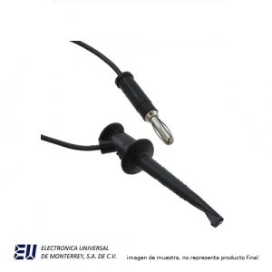CONECTOR MINIGRABBER-BANANA MACHO NEGRO - POMONA 4650-36-0