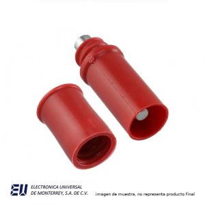 CONECTOR BANANA RETRACTIL MACHO ROJO - POMONA 4986-2