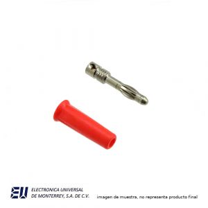 CONECTOR BANANA MACHO 4MM ROJO - POMONA 5934-2