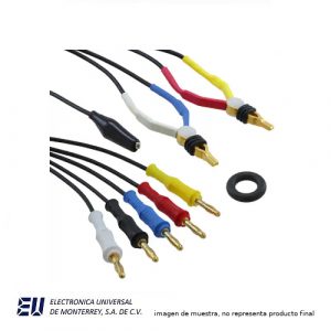 PUNTAS DE PRUEBA KELVIN C/RECUBRIM. ORO 48" JUEGO DE NEGRO Y - POMONA 5940