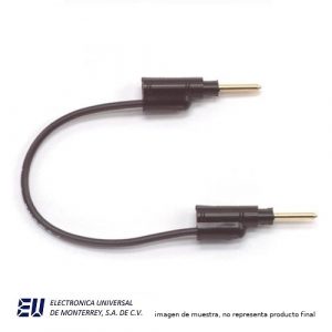 CONECTOR BANANA MACHO DOBLE NEGRO - POMONA DP-0