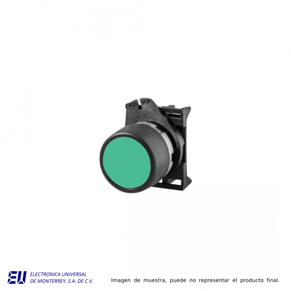 BOTON PULSADOR VERDE 22MM + CLIP - PPRN2CL