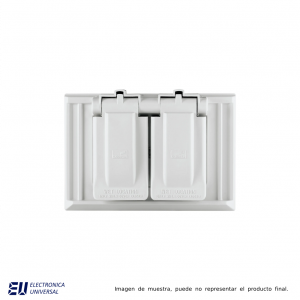 PLACA-CUBIERTA PLASTICA P/RECEP. DUPLEX GRIS - S1952