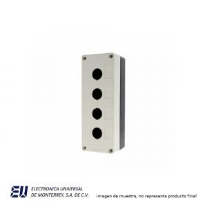CAJA PLASTICA GRIS 4 BARRENO /4 HOYOS - SALM04G