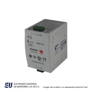 FUENTE DE ALIMENTACION CONMUTADA INPUT 90-260VCA, OUTPUT 24VDC, 240W, 10A, 1 FASE, C/CONECTOR ENCHUFABLE- SPD242401B