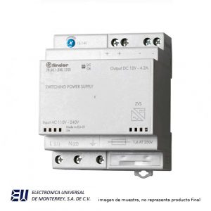FUENTE DE ALIMENTACION CONMUTADA INPUT 110-240V AC/ 220V DC, OUTPUT 12VDC, 50W, 4.2A, 1 FASE - 78.50.1.230.1203