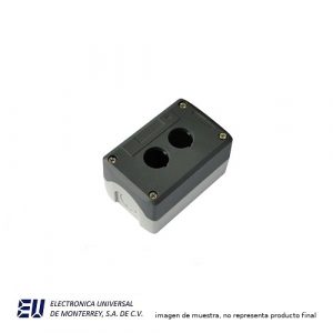 CAJA GRIS VACIA P/2 BARRENOS TELEMEQ. - XALD02