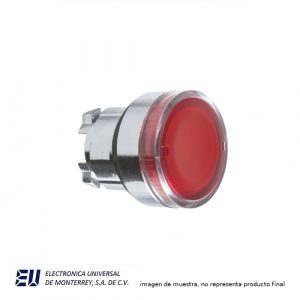 CABEZA P/PULSADOR ILUM ROJO METALICO 22MM - ZB4BW34