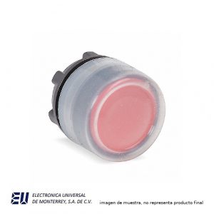 PULSADOR ROJO CON CAPUCHA TRANSPARENTE - ZB5AP4