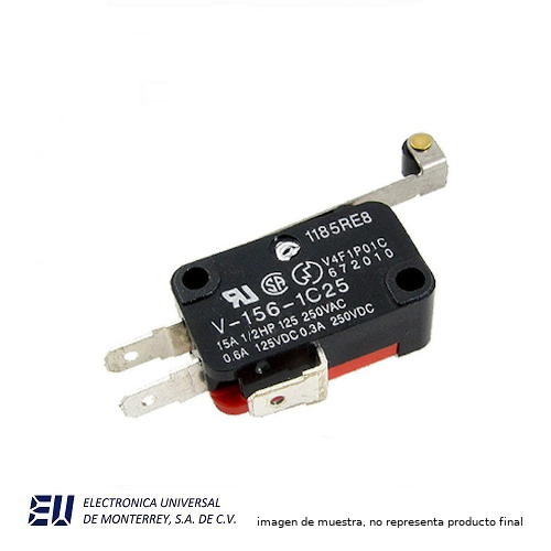 MICRO INTERRUPTOR CON ACTUADOR DE RODILLO LARGO - V156IC25