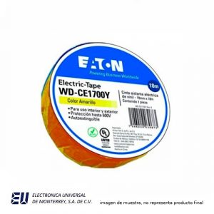 CINTA PVC AMARILLA 19mmx 18 M - WD-CE1700Y