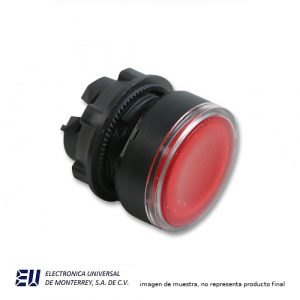 PULSADOR RASANTE ROJO ILUMINADO PLASTICO - ZB5AW343