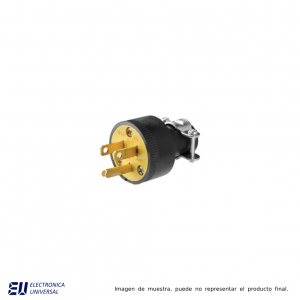 CLAVIJA DE HULE CON ABRAZADERA 15A 125V, 2P 3H, 5-15P - 1709
