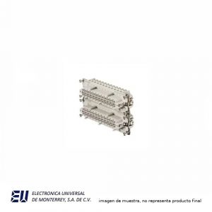 HDC - Conector, Hembra, 500 V, 16 A, Número de polos: 24, Conexión brida-tornillo, Grupo: 8  1221200000  HDC HE 24 FS 25-48 - 4563291