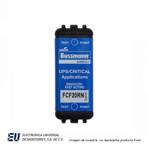CUBEFUSE 20 AMP. 600VCA/300VCD FINGER-SAFE TIME DELAY - FCF20RN