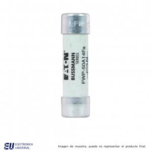 FUSIBLE SEMICONDUCTOR ULTRARRÁPIDO CILÍNDRICO 14x51mm, 700V CA/CD, 50 AMPS, CON INDICADOR - FWP-50A14FI