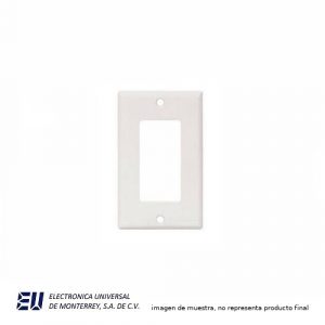PLACA 1 MODULO BLANCO DECORATOR TERMOFIJO CON TORNILLO - 2151W-BOX