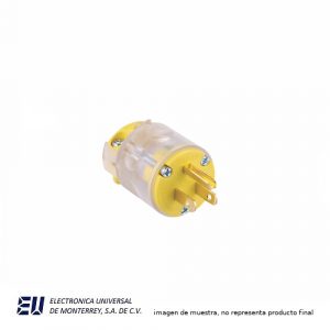 CLAVIJA ILUMINADA 15A 125V 2 POLOS 3H, NEMA 5-20R - 515PLTY-F
