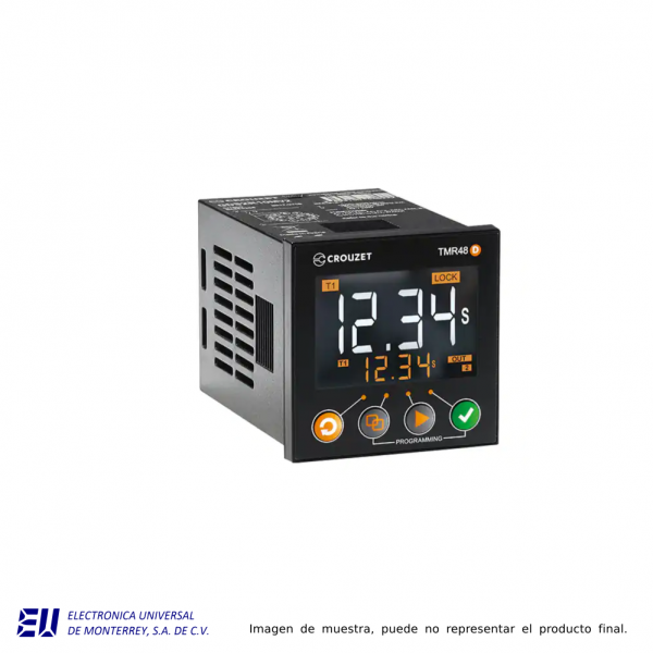 TIMER TMR48D MODELO MDF1R10MV2  48X48, 8PINES, SALIDA 1 X 10A, 24-240V, PANTALLA LED - TMR48