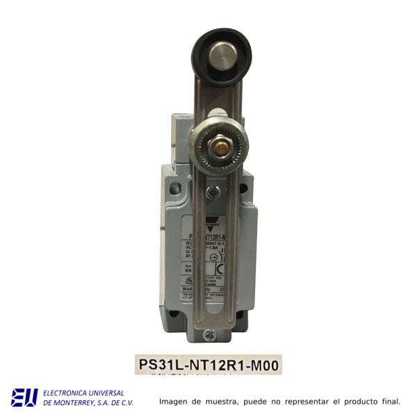 LIMIT SWITCH PALANCA CON RODILLO DE NYLON METÁLICO 1NO+2NC PS 40MM - PS31L-NT12R1-M00