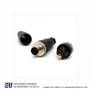 CONECTOR RECTO MACHO 5PINS CONECTOR M12 - ZB12MAAFF05ST