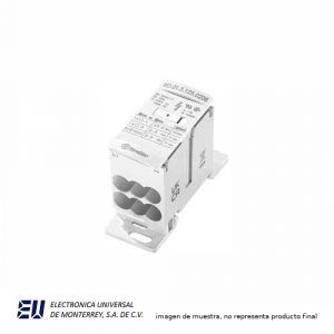 BLOQUE DISTRIBUCION 100VAC/1500VDC 125 AMP 8 CONEXIONES 2 ENTRADAS 6 SALIDAS  -  9D0151250206
