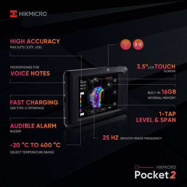 CÁMARA TERMOGRÁFICA PORTATIL 256X192 HIKMICRO -  POCKET2 - Image 2