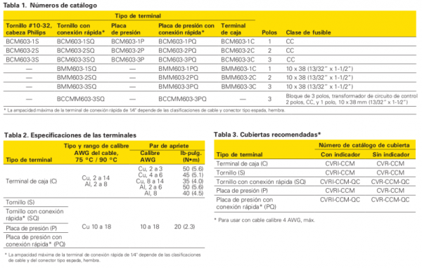 BASE PORTAFUSIBLE MODULAR 2 POLOS CLASE M 600VCA TERMINAL DE CAJA - BMM603-2C - Image 2