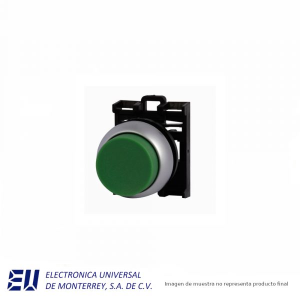 BOTON M22 22.5MM SALIENTE VERDE  -  M22-DH-G
